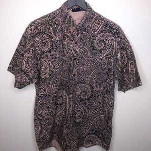 Men’s Vintage Paisley Shirt Sleeve Shirt